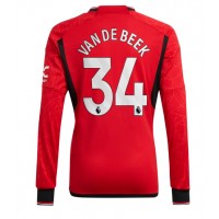 Dres Manchester United Donny van de Beek #34 Domáci 2023-24 Dlhy Rukáv
